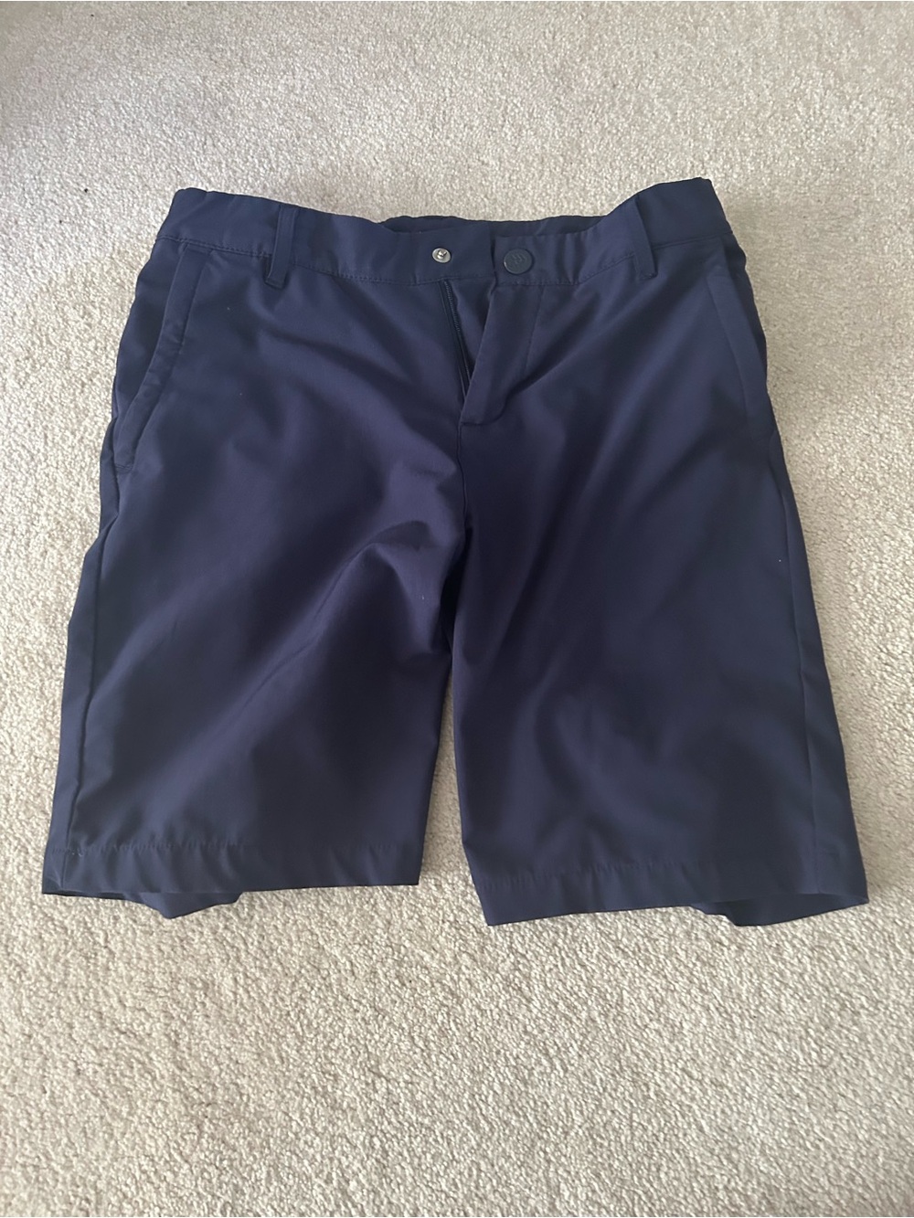 all in motion Men's Dark Navy Flat-Front Performance Shorts
